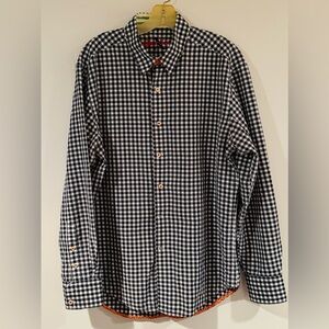 Robert Graham Navy and White Casual Button Down Shirt